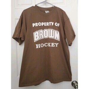Vintage Gildan Ultra Cotton Brown Bears Hockey T-Shirt Go Bears Sz XL